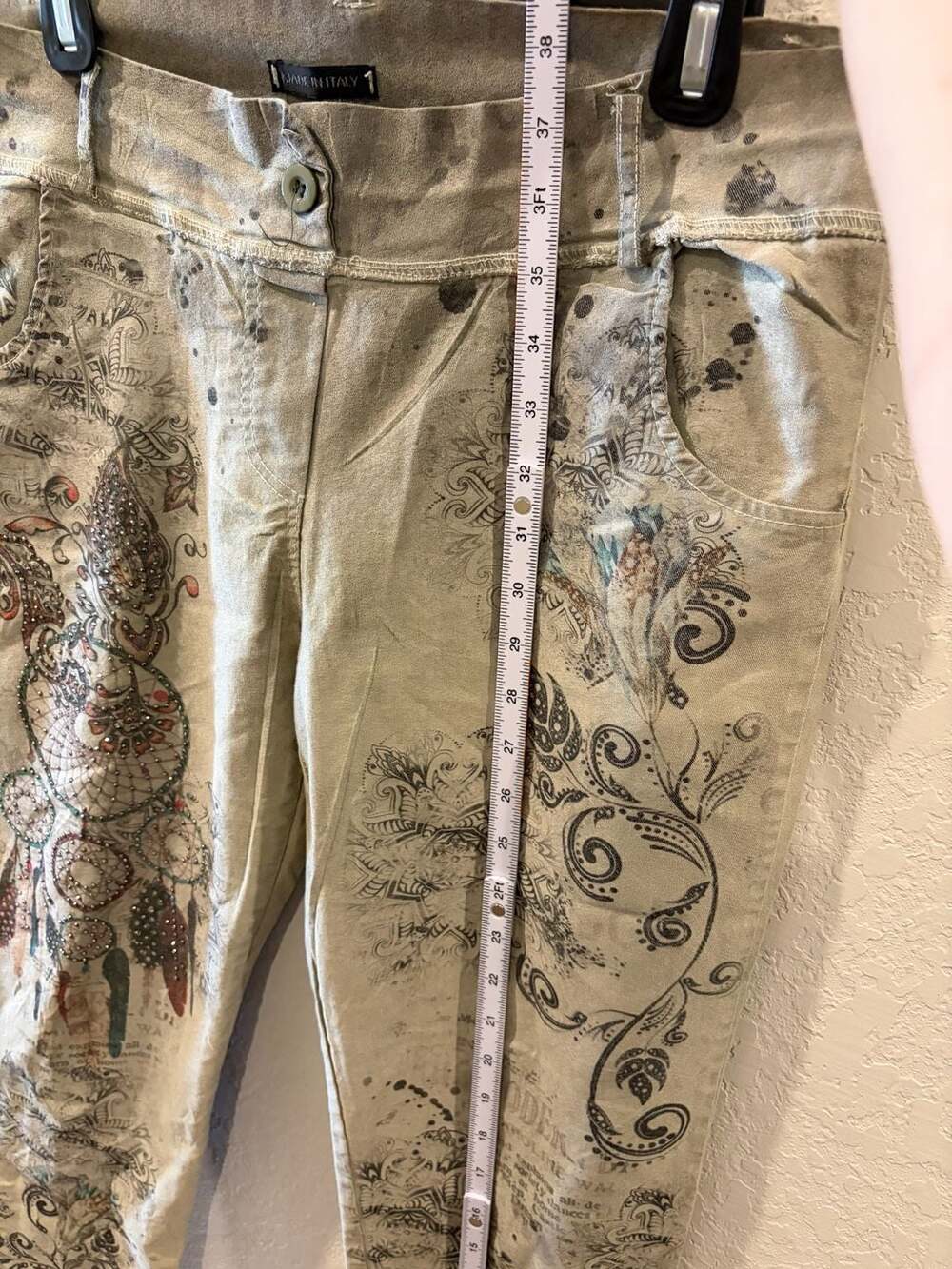 Made In Italy Embellished Dreamcatcher Print Pants - Picture 9 of 12